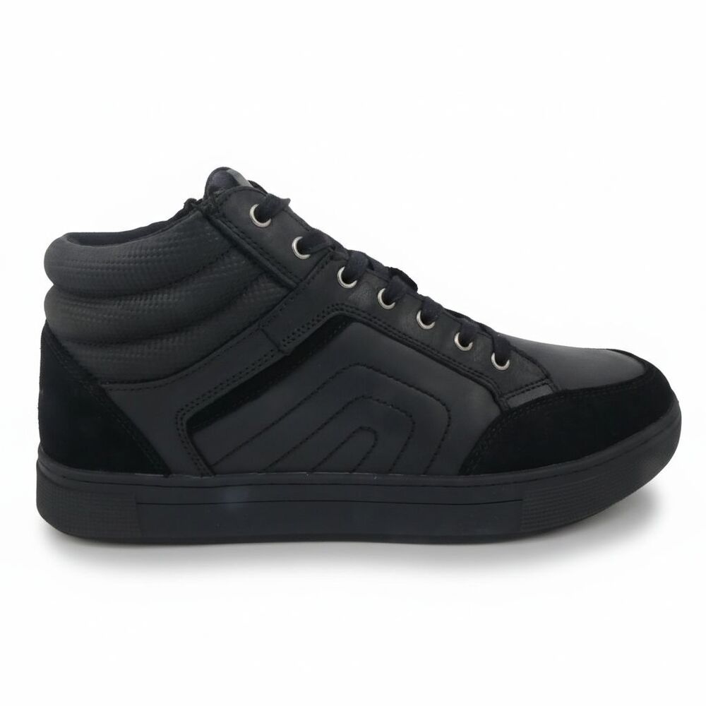 Propet Kenton Men’s US 13 High Top Black Leather Sneakers Black MCA005L NWOB